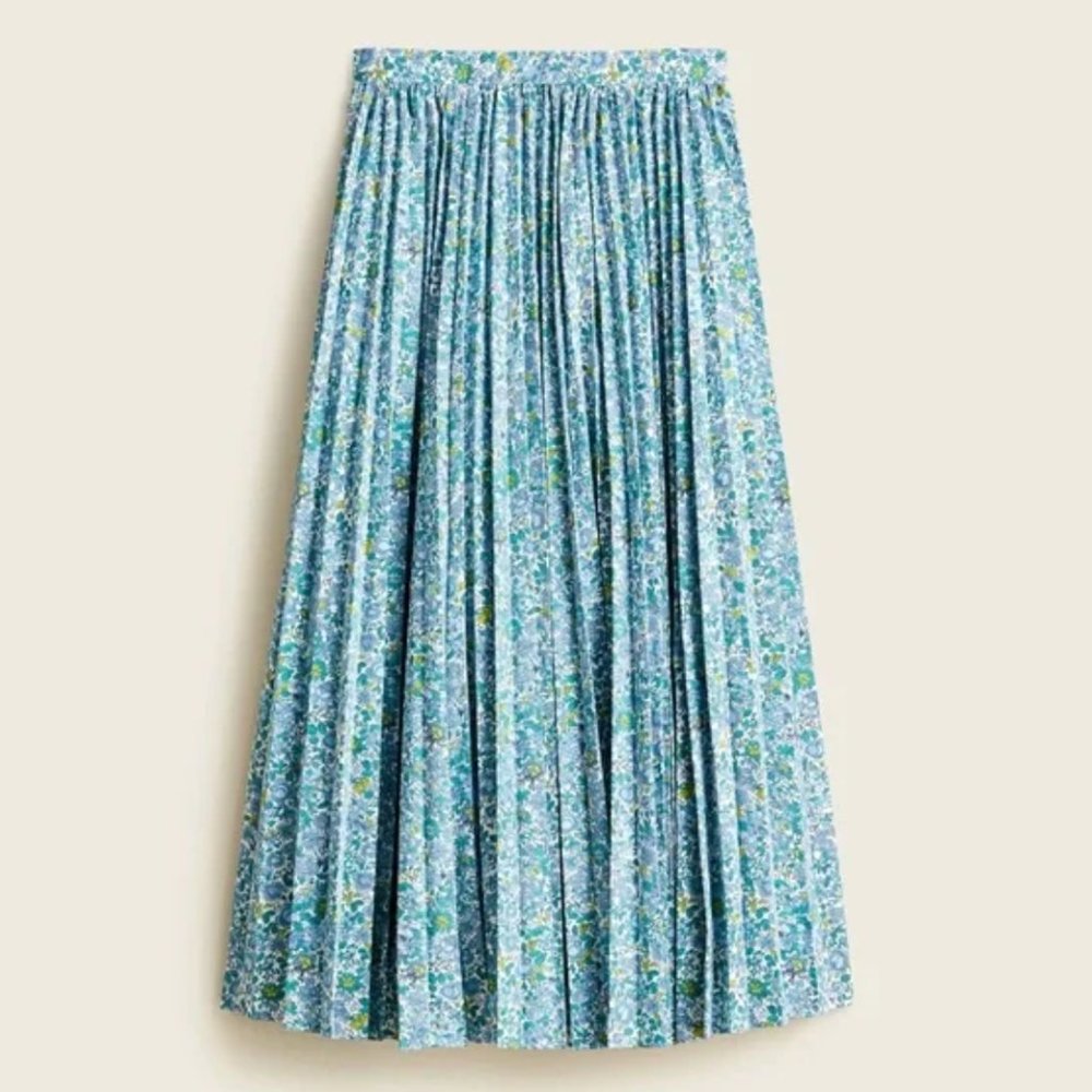 J Crew Pleated A-Line Skirt